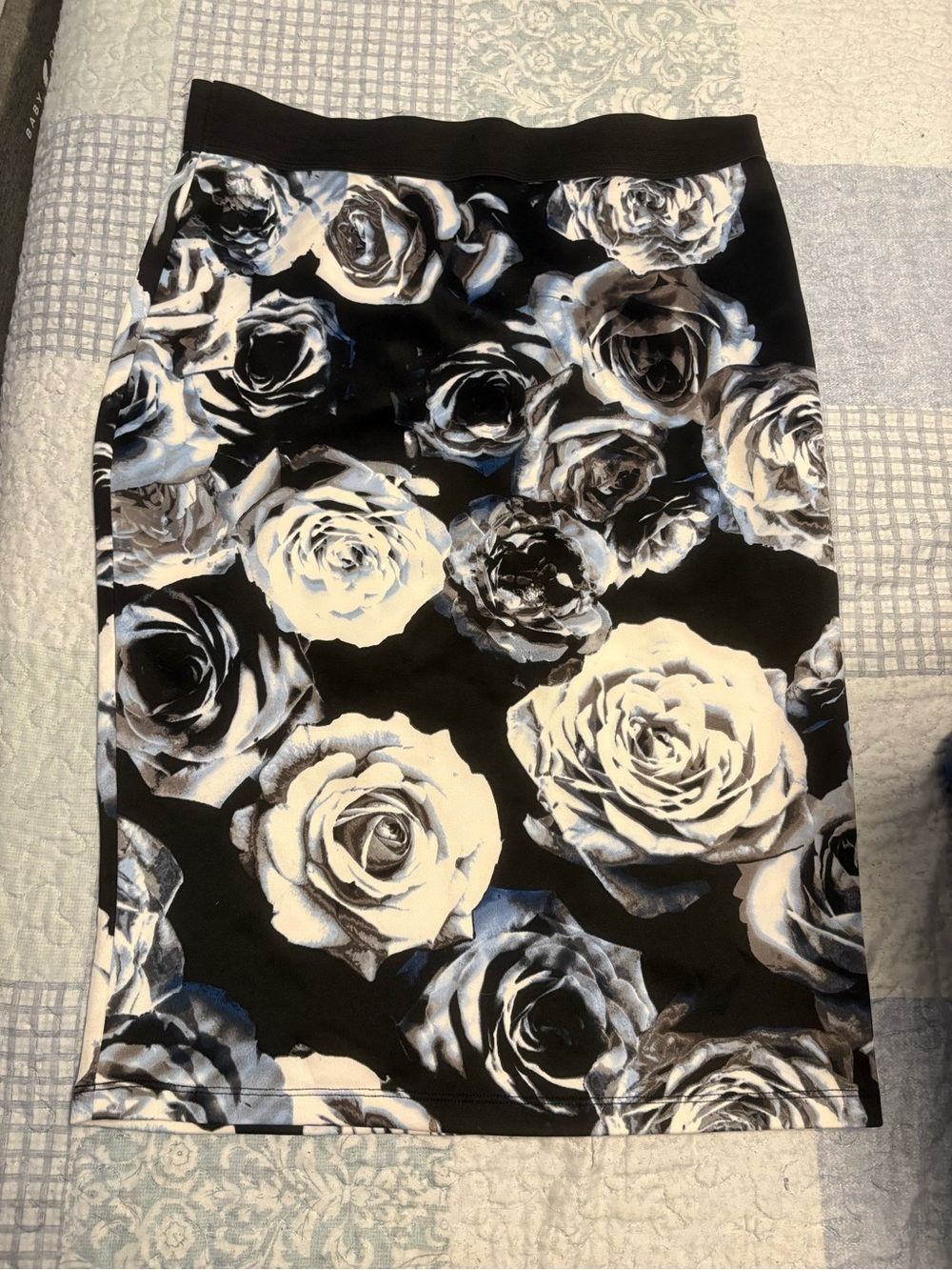 Floral Print Pencil Skirt